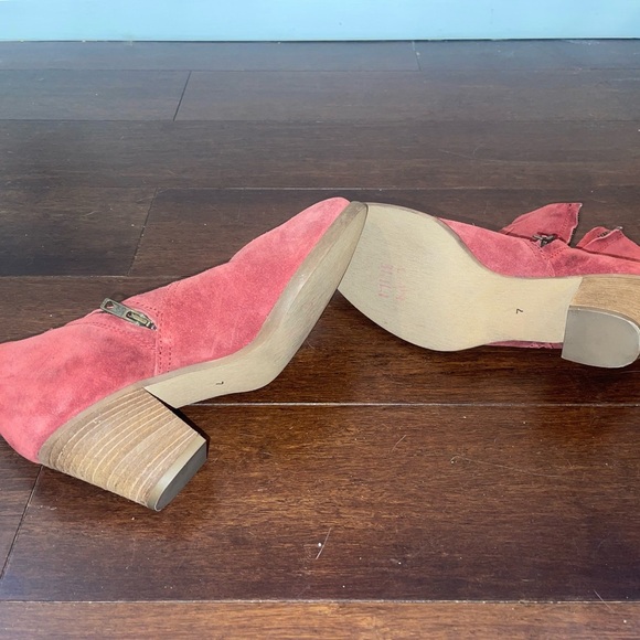 guc madewell 1937 Red Suede Ankle Boots size 7 - Picture 7 of 11